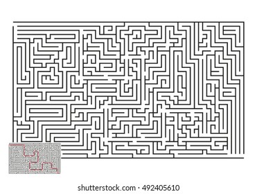 Large Vector Horizontal Maze with Answer 12