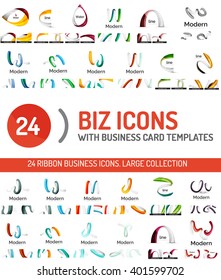 Large vector set of business line logos