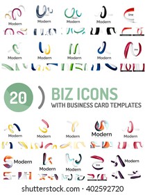 Large vector set of business line logos