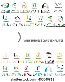 Large vector set of business line logos