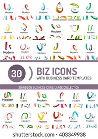 Large vector set of business line logos