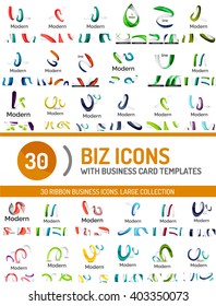Large vector set of business line logos