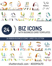 Large vector set of business line logos