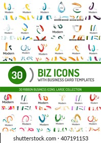 Large vector set of business line logos