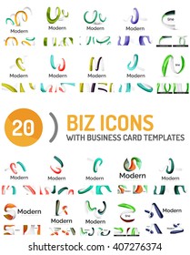Gran conjunto de vectores de logotipos de líneas de negocio