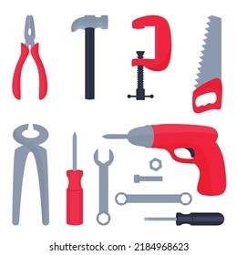 large vector set of working tools
