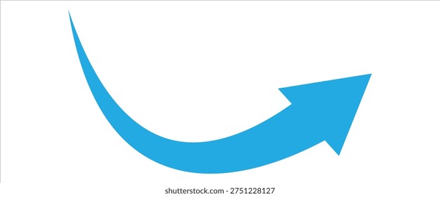 Large  verity color arrows pointing to the  multiple directions curved illustration arrow vector. Curving downward and slight upward on a transparent background, Viewed from directly above.