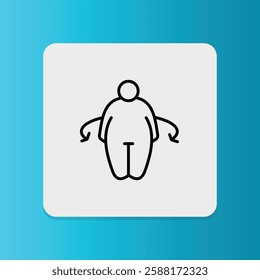 Large Waistline icon. Editable stroke. Vector illustration