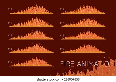 Large Wall Of Fire Animation