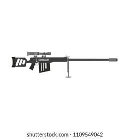 Large war aiming optical symbol. Sniper rifle automation vector.