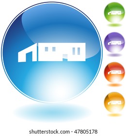 Large warehouse icon isolated on a white background.