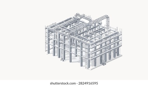 Large warehouse interior featuring high density storage racks and metal shelving units