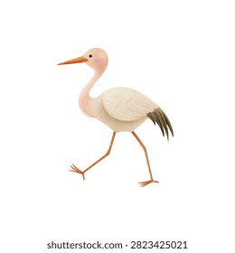 Large white bird with long neck