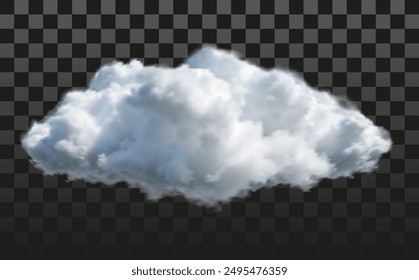 A large white cloud with a dark blue background. The cloud is fluffy and white, and it looks like it's about to rain