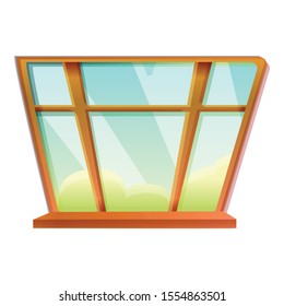 Large Window Icon. Cartoon Of Large Window Vector Icon For Web Design Isolated On White Background