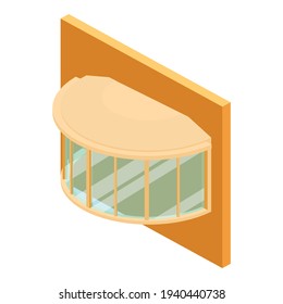 Large Window Icon. Isometric Illustration Of Large Window Vector Icon For Web