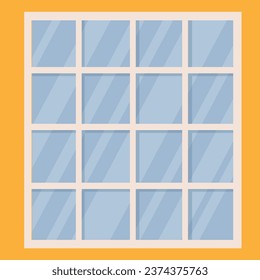 large window with several sections