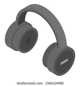 Large wireless headphones icon. Isometric of large wireless headphones vector icon for web design isolated on white background
