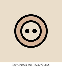 Large wooden sewing button wi