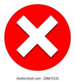 Large wrong mask icon great for any use. Vector EPS10.