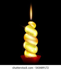 large yelllow candle