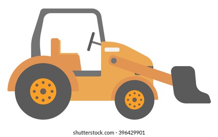 Large yellow bulldozer