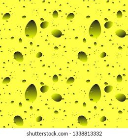 Large yellow drops and petals on a light background in nacre. Inflorescences of petals and dew drops for decoration of abstract objects of nature and products.