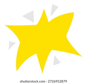 Efeito de ação de intermitência estelar amarelo grande