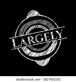 Largely chalk emblem, retro style, chalk or chalkboard texture. Vector Illustration. Detailed. 