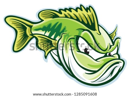 Largemouth bass cartoon