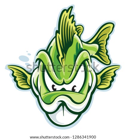 Largemouth bass cartoon