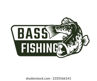 largemouth bass fishing logo design