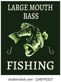 largemouth bass fishing poster design