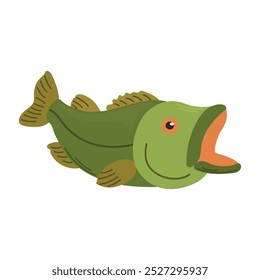 Largemouth bass icon clipart avatar logotype isolated illustration