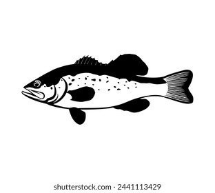 Largemouth Bass logo Vector, Unique Largemouth Bass Fish Vector Great for your Largemouth Bass fishing activity.