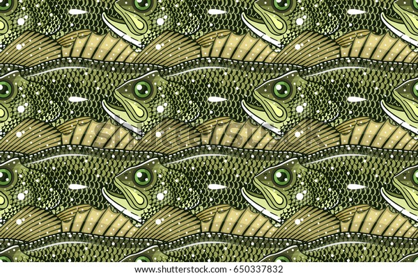 Largemouth Bass Pattern: เวกเตอร์สต็อก (ปลอดค่าลิขสิทธิ์) 650337832 ...