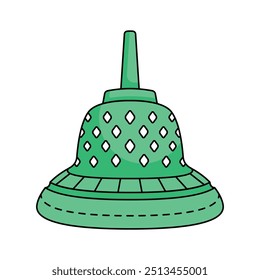 Grande templo budista en el mundo, ubicado en Indonesia, diseño de Vector borobudur