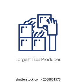 Largest ceramic Tiles Producer vector illustration.