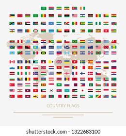 The largest collection of country flags on the world map. 
