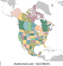 The largest countries of the North America are Canada, the United States and Mexico.