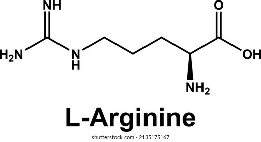 L-Arginine molecule amino acid chemical skeletal structural formula