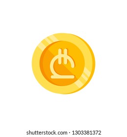 Lari, coin, money color icon. Element of color finance signs. Premium quality graphic design icon. Signs and symbols collection icon for websites, web design