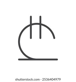 Lari icon Thin outline art symbol