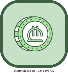 Lari Line vector Icon Design