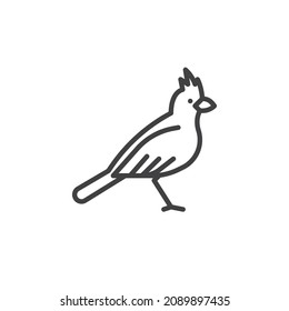 Lark bird line icon. linear style sign for mobile concept and web design. Lark outline vector icon. Symbol, logo illustration. Vector graphics
