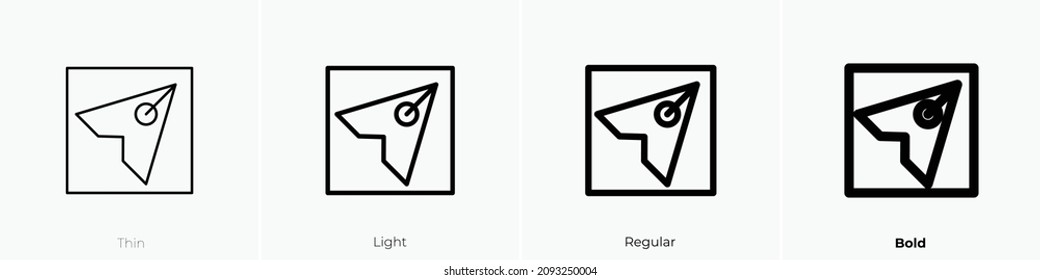 lark one icon. Thin, Light Regular And Bold style design isolated on white background