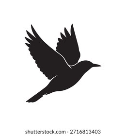 Lark silhouette icon vector flat design