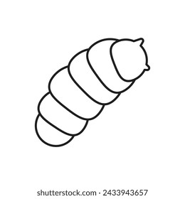 Larva icon design, isolated on white background, vector illustration