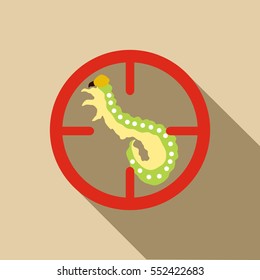 Larva icon. Flat illustration of larva vector icon for web