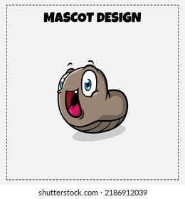 Larva Logo Vector Animal Mascot Illustration Design